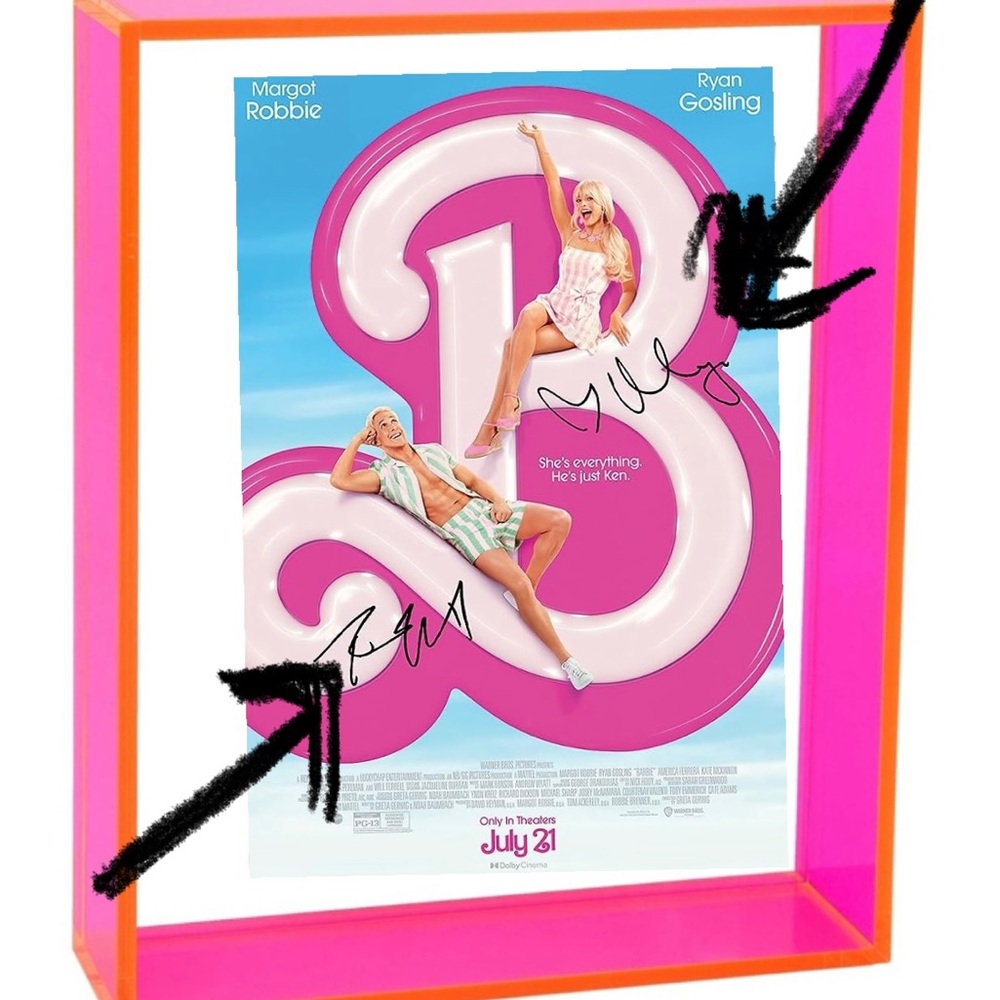 4x6 Signed Barbie Movie Poster Autographed by Margot & Ryan (Reproduction)